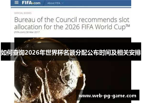 如何查询2026年世界杯名额分配公布时间及相关安排 如何查询2026年世界杯名额分配公布时间及相关安排